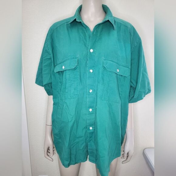 International Levi's Collection - Vintage Green Button Up - Used, Please Read!! - Picture 1 of 9